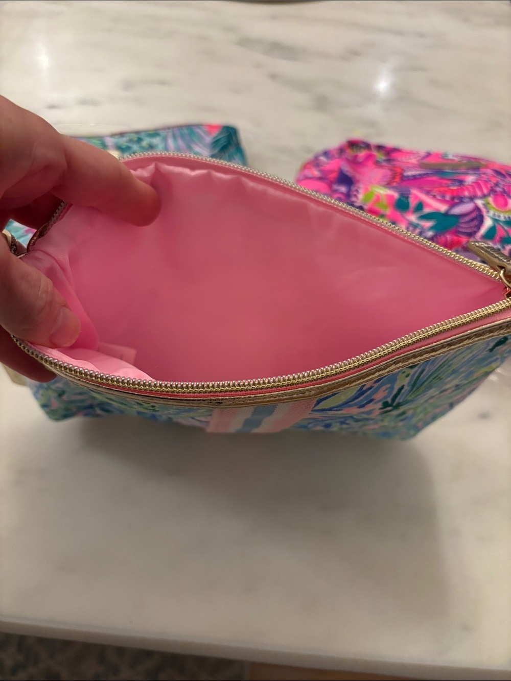 Lilly Pulitzer Makeup Cosmetic Case Pouches set of 3 - Picture 7 of 7